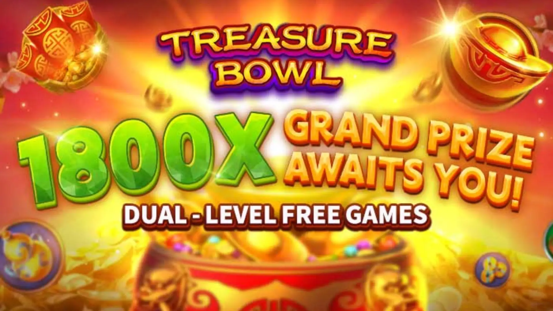 Multiplicadores Treasure Bowl iphonepg - 7777x Máximo com Tigela Dourada